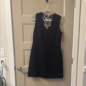Ted Baker Black V-neck Sheath Mini Dress